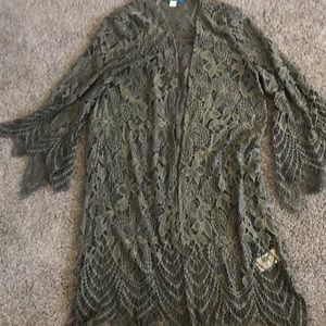 Lace sheer cardigan